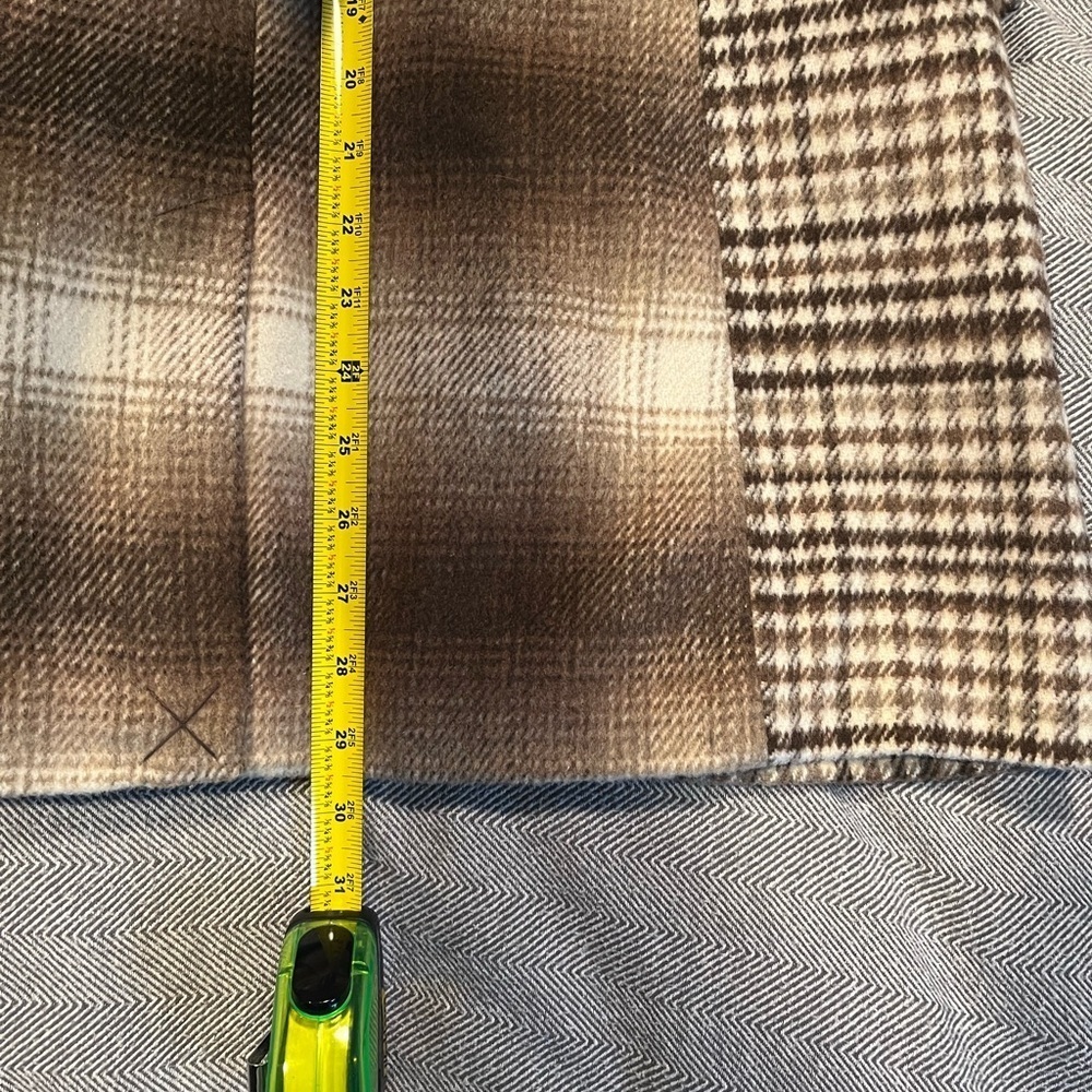 Avec Les Filles Brown Plaid Double Breasted Blazer Women’s M - Picture 11 of 15